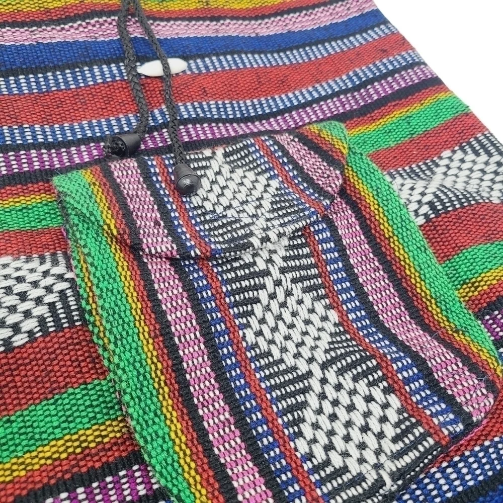 Unbranded | Multicolored Bohemian Baja Fabric Backpack or Bookbag (One Size)
